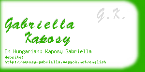 gabriella kaposy business card